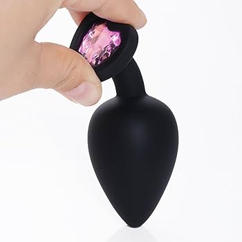 28X Vibrating Silicone Pink Gem Anal Plug - Small