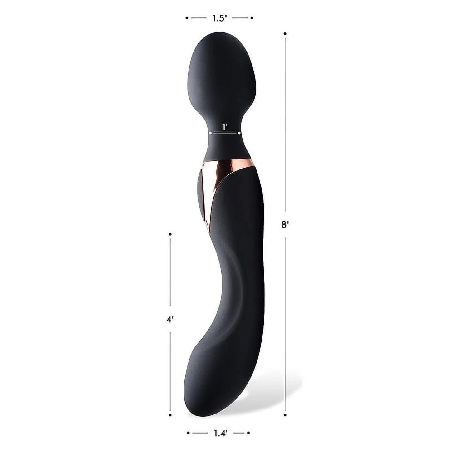 10X Dual Duchess 2-in-1 Silicone Massager - Black