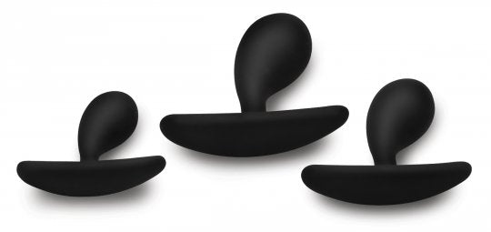 Dark Droplets 3 Piece Curved Silicone Anal Trainer Set