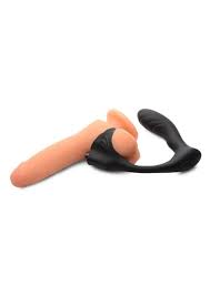 7X Silicone Prostate Plug with Ball Stretcher and Remote