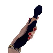 10X Dual Duchess 2-in-1 Silicone Massager - Black